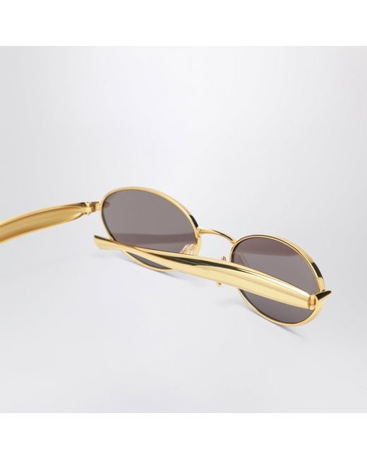 Bottega Veneta Gray Sardine Oval Sunglasses