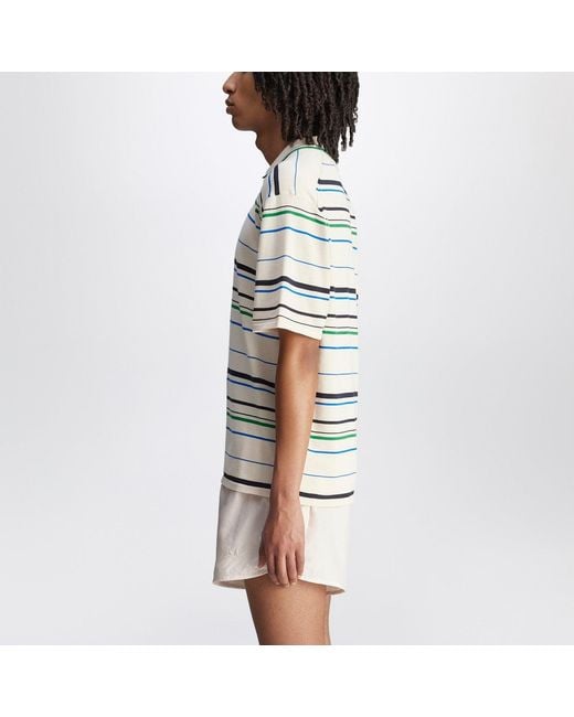 Adidas by Wales Bonner White Striped Polo Shirt for men
