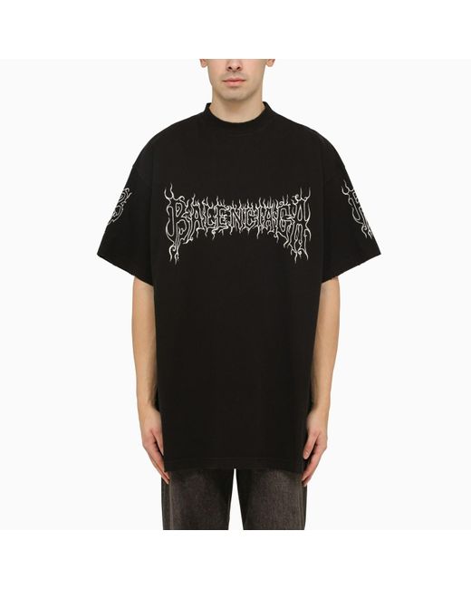 Balenciaga Black Oversize Darkwave T Shirt for men