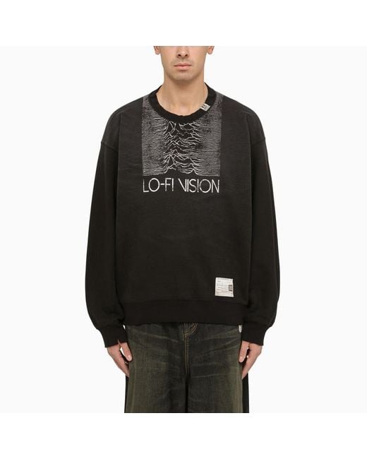 Sweat-Shirt En Coton Noir Avec Double Encolure Maison Mihara Yasuhiro pour homme en coloris Black