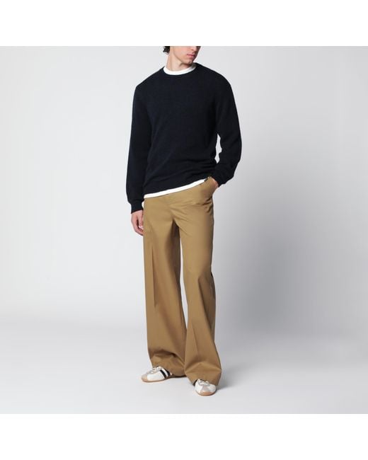 Roberto Collina Black Wool-Blend Sweater for men