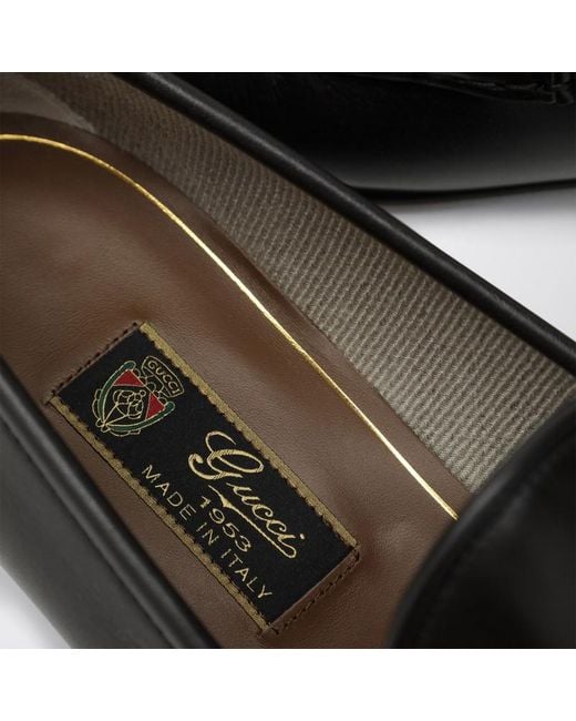 Gucci Mokassin Pferdebit 1953 Braunes Leder in Black für Herren