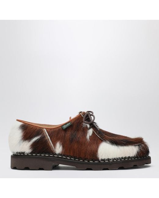 Paraboot Brown Michael Lace-up Shoes In Pony Hair for men