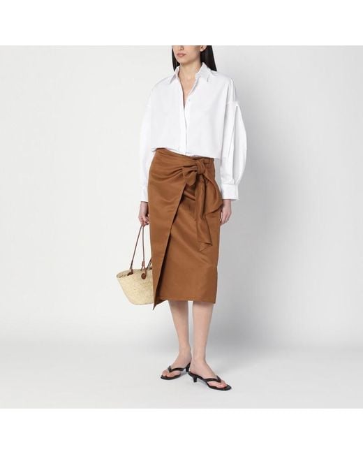 Max Mara White Weites Weißes Hemd Aus Baumwolle