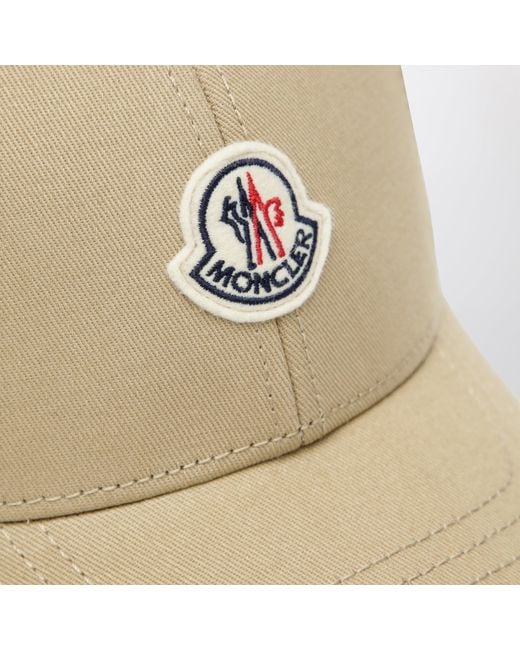 Moncler Natural Baseball Cap With Logo Patch