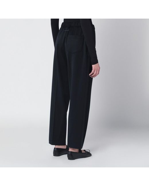 MM6 by Maison Margiela Black Wool-Blend Trousers
