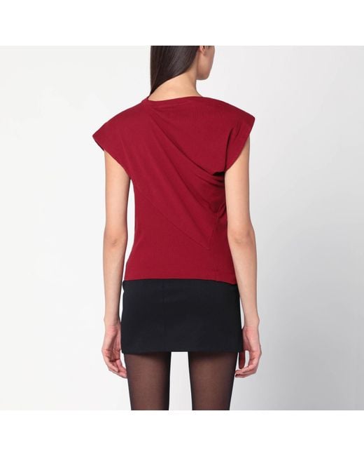 Vivienne Westwood Red Brick Asymmetrical T-Shirt With Orb Logo