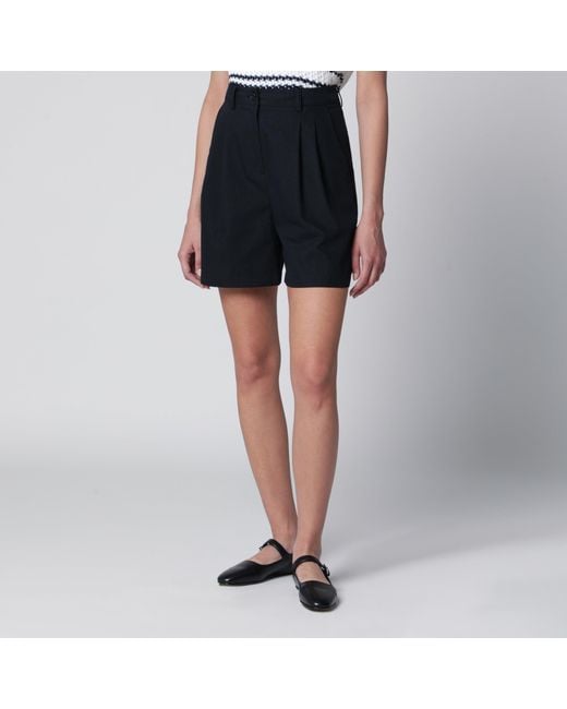 DUNST Blue Cotton-Blend Bermuda Shorts