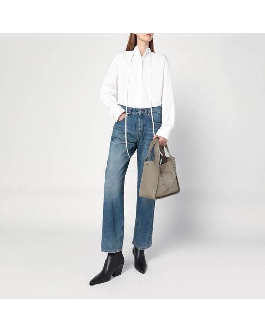 Stella McCartney Green Khaki-Farbene Mittelgroße Stella-Logo-Tasche
