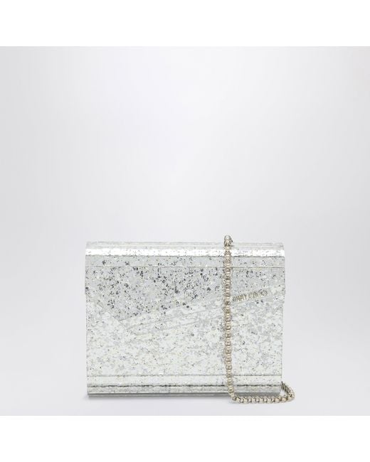 Jimmy Choo White Champagnecoloured Candy Clutch