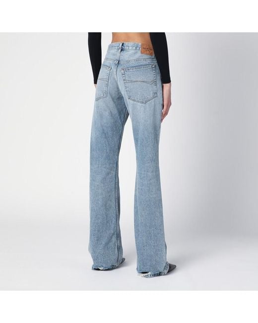 Balenciaga Blue Hellblaue Jeans Mit Distressed-Saum