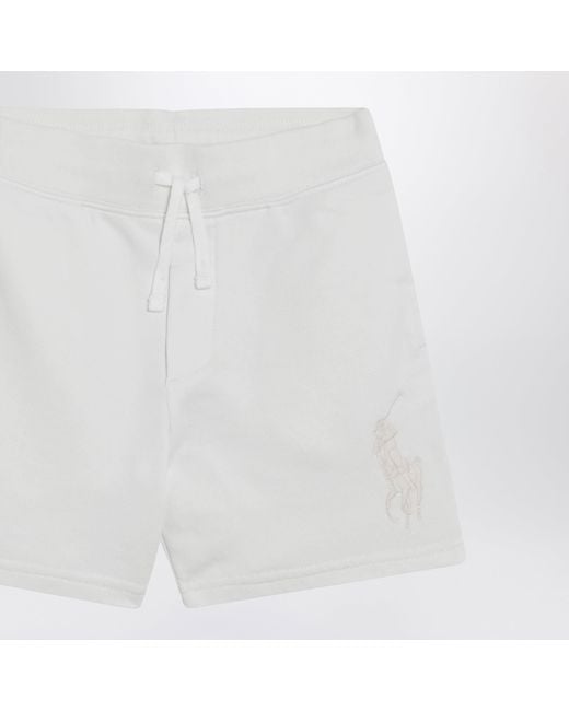 Polo Ralph Lauren White Shorts With Embroidered Logo for men