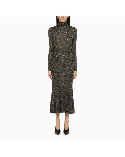 Balenciaga Green And Dress With Sequins