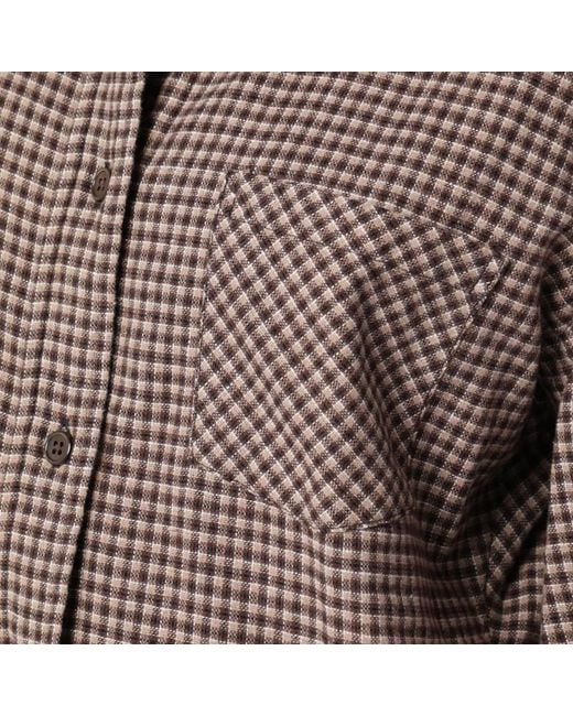 Our Legacy Brown Checked Flannel Shirt