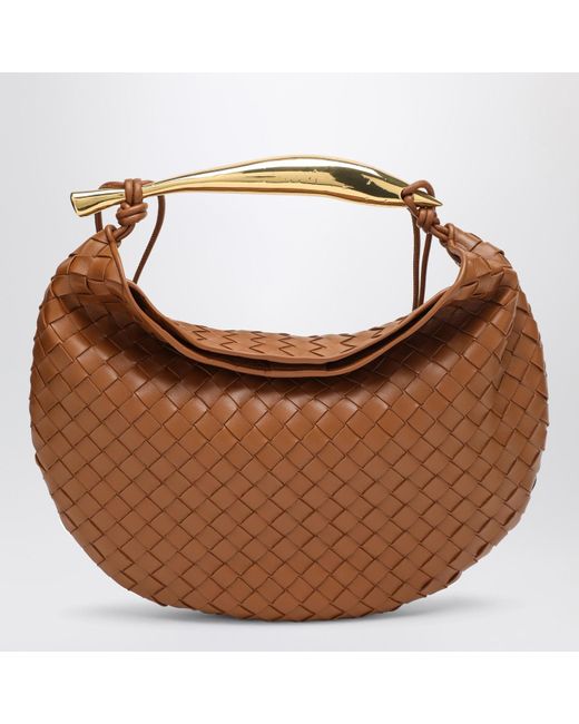 Bottega Veneta Brown Cognac-Coloured Intrecciato Medium Sardine Bag
