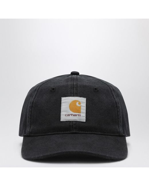 Carhartt Black Canvas Cap/Stone Washed for men