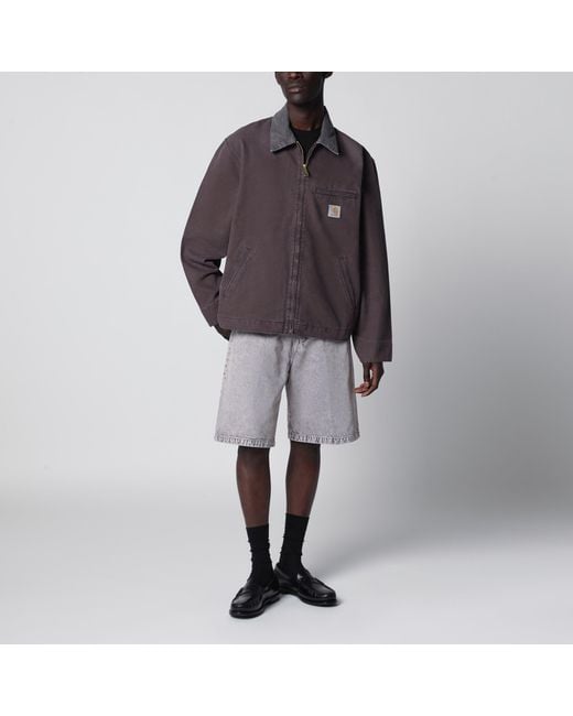 Carhartt Gray Landon Loose-Fit Denim Shorts for men