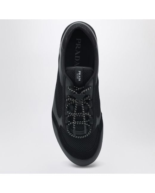 Prada Black Speedrock Sneakers for men