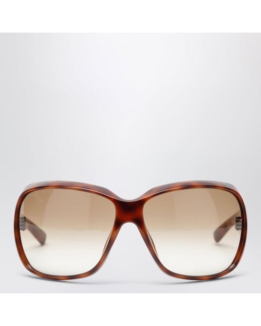 Gucci Brown Havana Square Sunglasses