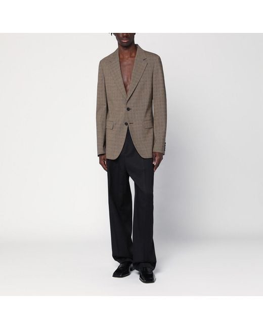 MM6 by Maison Margiela Single-breasted Jacket Brown In Wool Blend for men