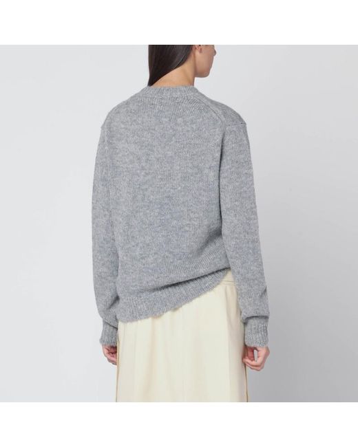 Jil Sander Gray Light Wool Blend Sweater
