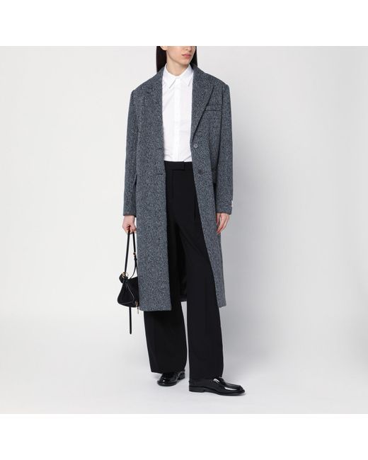Calvin Klein Gray Single-Breasted Coat