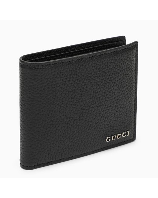 Gucci Black Billfold Wallet With Logo for men