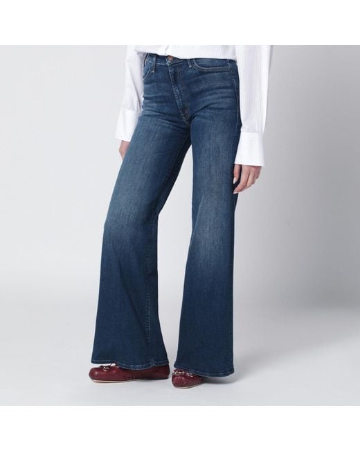 Mother Blue Flared Troublemaker Jeans