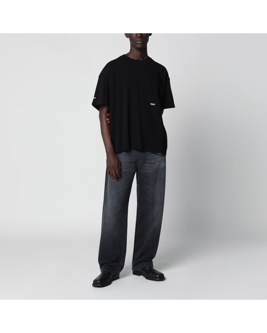 Represent Black Micro Owners Club Cotton T-Shirt for men
