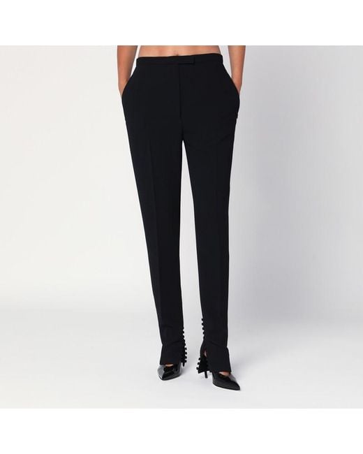 Dries Van Noten Blue Trousers With Slits And Buttons