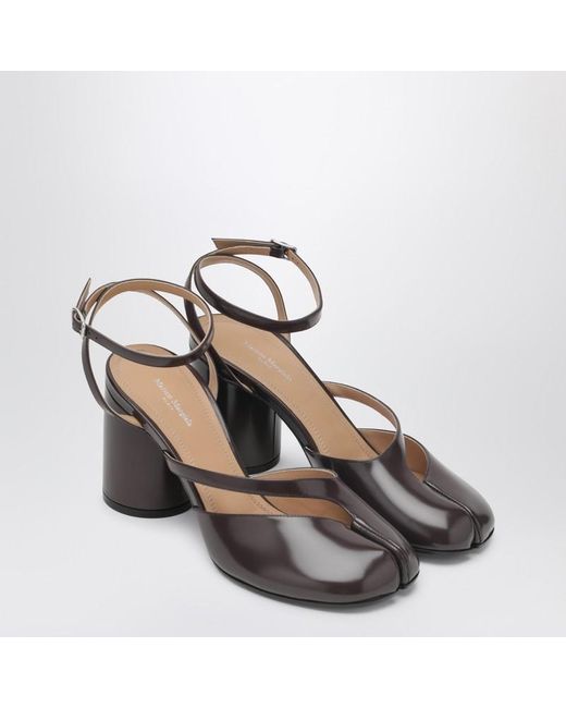 Sandales Tabi En Cuir Brossé Maison Margiela en coloris Brown