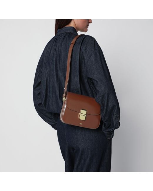 A.P.C. Brown Small Grace Shoulder Bag