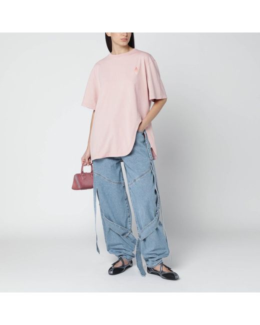 The Attico Pink T-Shirt With Back Print