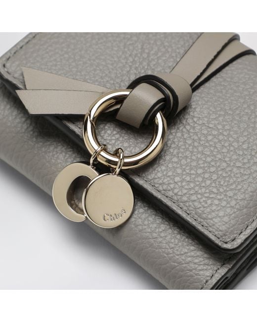 Chloé Gray Alphabet Mini Trifold Wallet