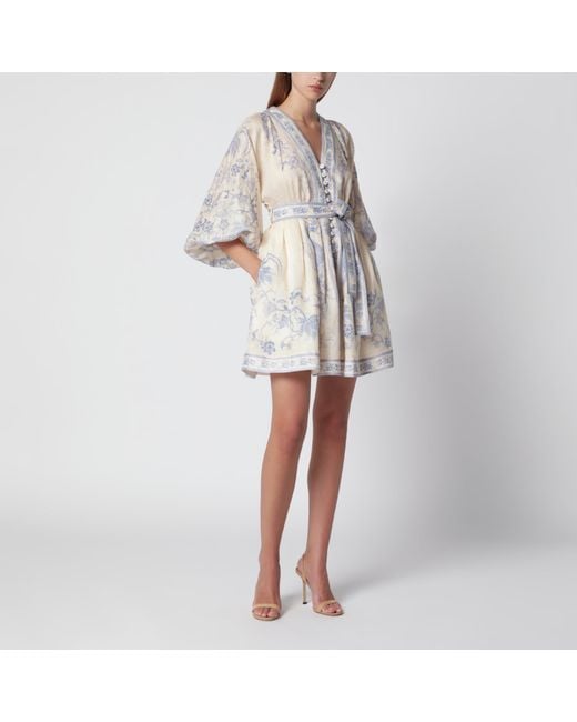 Zimmermann White Indra Plunge Dress
