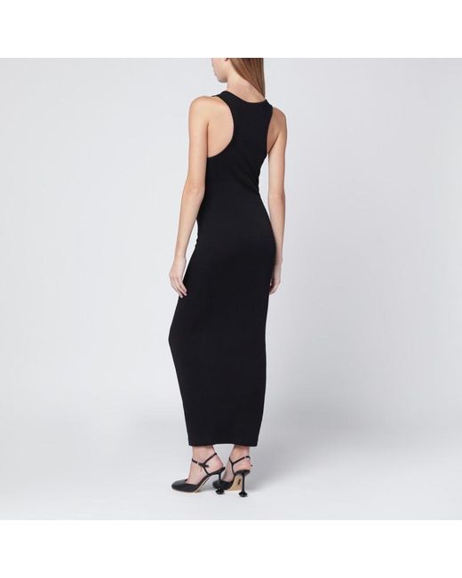 Entire studios Black Sleeveless Cotton-Blend Dress