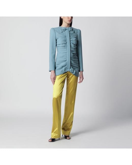Valentino Yellow Avocado-Colored Trousers