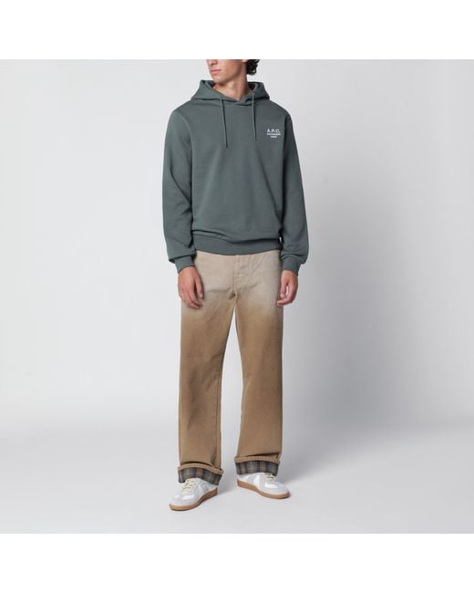A.P.C. Gray Cotton Hoodie for men