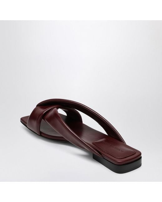 Bottega Veneta Brown Leather Riva Mules