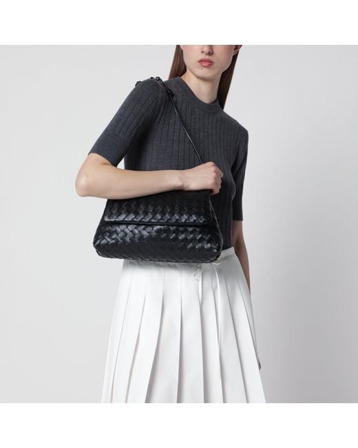 Bottega Veneta Black Intrecciato Giorno Clutch