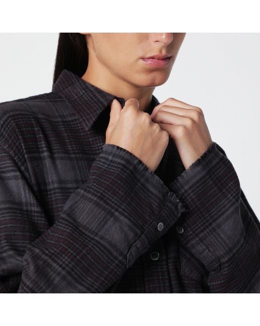 Our Legacy Black Daisy Checked Cotton Flannel Shirt