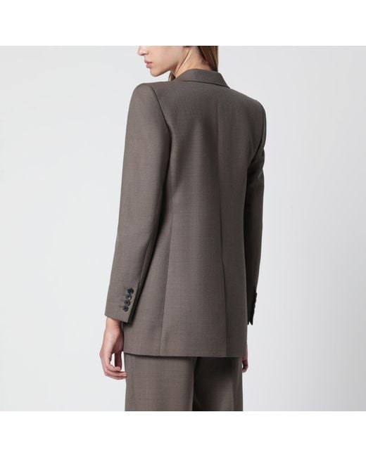 Saint Laurent Gray Single-Breasted Jacket