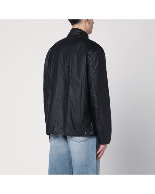 Barbour Black Waxed International Jacket for men