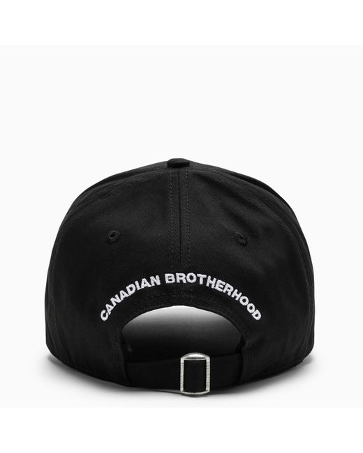 DSquared² Black And White Cap for men
