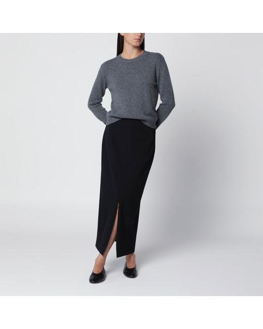 Lisa Yang Gray Mable Crew-Neck Sweater