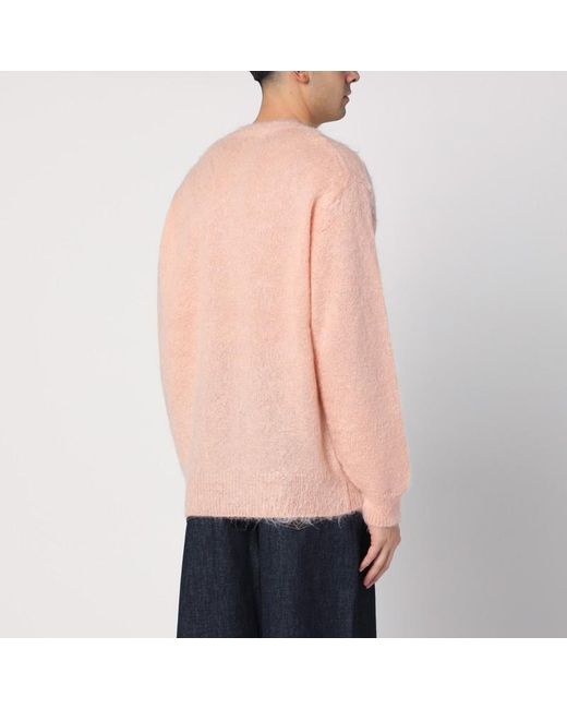 Auralee Pink Mohair And Wool Jumper for men