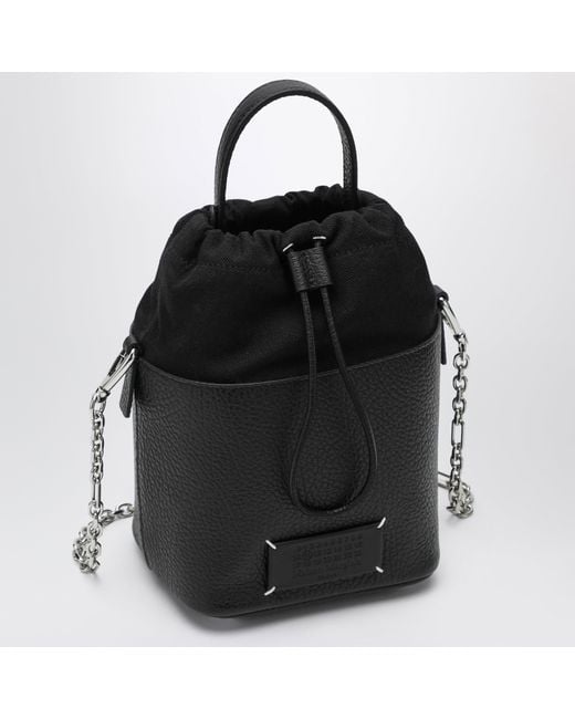 Maison Margiela Black 5Ac Small Leather Bucket Bag