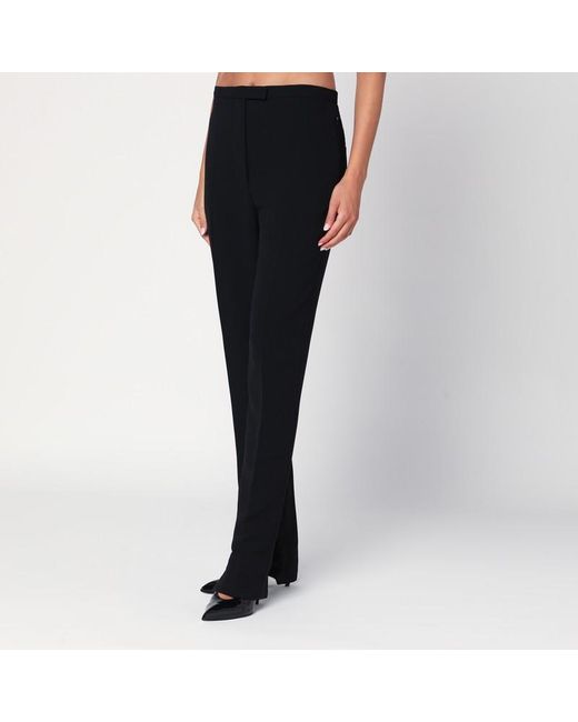 Dries Van Noten Blue Trousers With Slits And Buttons
