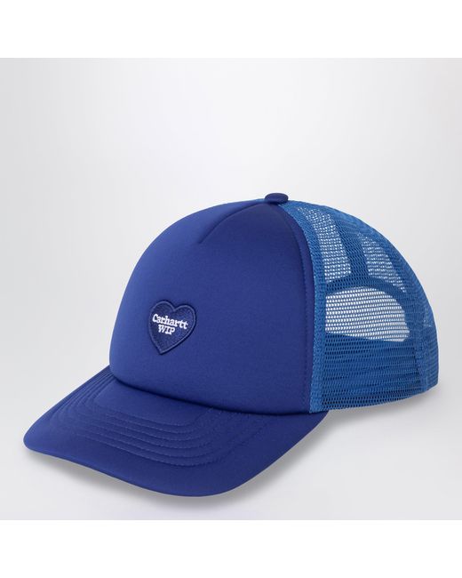 Carhartt Blue Heart Patch Trucker Cap Wolfsbane for men