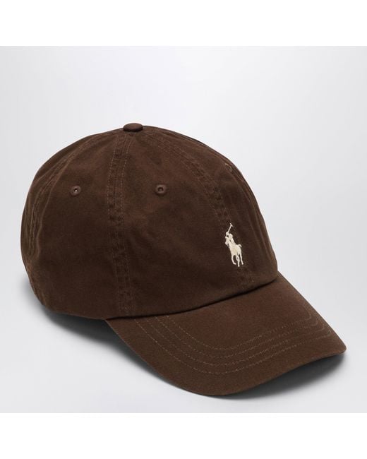 Polo Ralph Lauren Brown Baseball Cap With Logo for men
